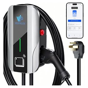 Level 2 EV Charger, 40 Amp 240V, J1772, WiFi